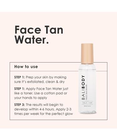BALI BODY Face Tan Water - Anti-Ageing Skincare with Self Tan | 100ml/3.4fl oz | Vegan & Australian Made - Buy Online on GoSupps.com