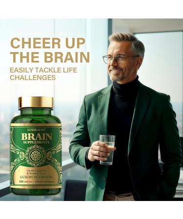 Brain Supplements for Memory and Focus 120 Caps Cognitive Support for Adults Nootropic for Recall Clarity & Mental Energy with NAC CDP-Choline B12 Ginkgo Bacopa & Rhodiola Caffeine-Free - Buy Online on GoSupps.com