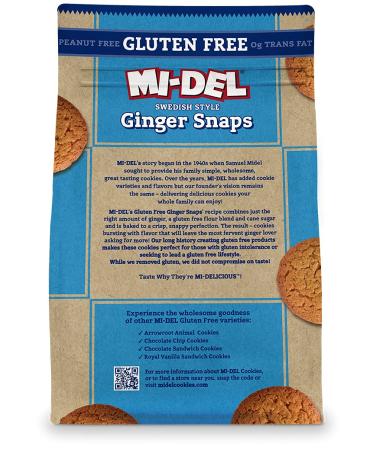 Mi-Del Gluten Free Swedish Ginger Snaps - 8 oz (Pack of 1) | Delicious & Healthy Cookies - Buy Online on GoSupps.com