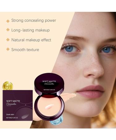 ccuzs Concealer Full Coverage Waterproof Matte Finish Cream Lightweight 10 Gram Waterproof Cream for Daily Use Indoor and Outdoor Dark skin tone - Buy Online on GoSupps.com