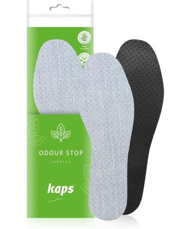 Kaps Anti-Odor Insoles with Charcoal - Size 44 EUR/US 11 Men | Odor-Eliminating Shoe Inserts - Buy Online on GoSupps.com