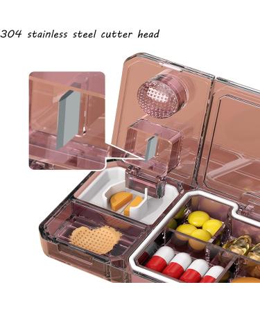 Portable Pill Cutter & Splitter - Multi-Function Pill Crusher for Small & Large Vitamins - Red - Buy Online on GoSupps.com