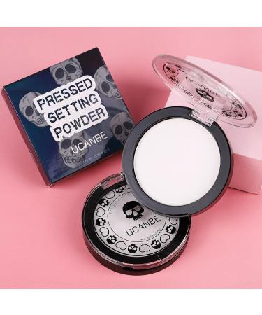 UCANBE White Pressed Setting Powder - Translucent Matte Finishing for Halloween & Special Effects Makeup | Long-Lasting Coverage Portable Compact - Buy Online on GoSupps.com