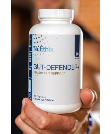 NuEthix Formulations Gut Defender+ Microbiome Balance Dietary Supplement 180 Capsules 90 Servings - Buy Online on GoSupps.com