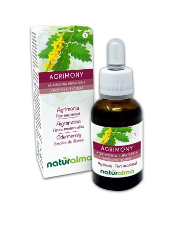 Agrimony ou Aigremoine (Agrimonia eupatoria) Fleurs motionnelles ou Fleurs de Bach Naturalma - Gouttes 30 ml - Extrait liquide sans alcool - Essences florales - Vegan