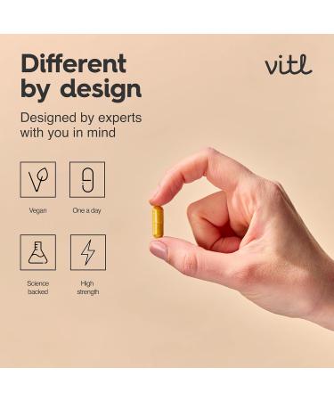 Vitl Vitamin A & D3 Daily Supplement - 60 High Strength Easy Swallow Capsules - Support for The Immune System & Overall Wellbeing - Vegan Friendly Tablets Vitamin A & D3 60 count (Pack of 1) - Buy Online on GoSupps.com