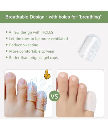 Jrery-KEY Silicone Toe Protector Gel Caps 12 PCS for Women & Men - Breathable Pinky Toe Protection for Blisters, Corns & Friction - Little Toe Cushion Pads - Buy Online on GoSupps.com