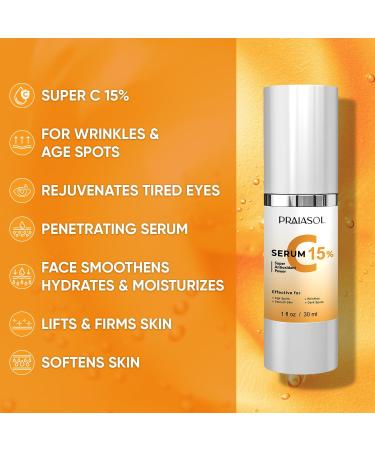Super Vitamin C Serum for Women 60+: Hyaluronic Acid Anti-Aging Face Serum for Dark Spots & Wrinkles - Perfect for Mature Skin - Buy Online on GoSupps.com