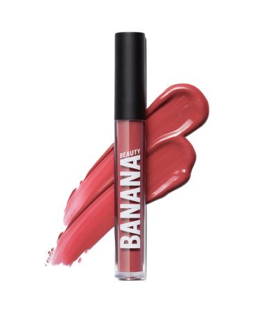 BANANA BEAUTY Banana Beauty Semi-Matte Liquid Lipstick with 10-Hour Wear (Heat Me! / Reddish Nude) - Matte lipstick for plump lips - Protection against dryness and intense volume