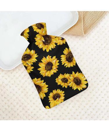 Buy Sunflower Hot Water Bottle with Plush Cover - Ideal Hand Warmer for Adults & Children - 26.5x15.3cm - International Shipping Available - Buy Online on GoSupps.com