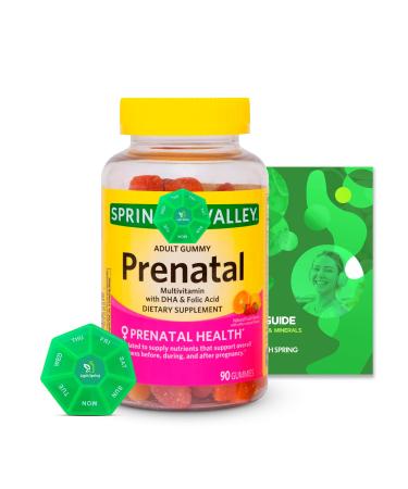 Prenatal Multivitamin Gummies 90 Count with Bundle Exclusive Vitamins & Minerals - A to Z -Better Ligth&Spring Guide