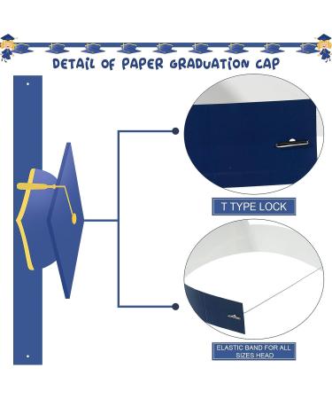 40-Piece Adjustable Blue Paper Graduation Crowns for Kids - Buy Online on GoSupps.com