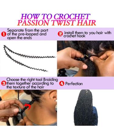 18 inch Passion Twist Water Wave Crochet Braids Hair - 7 Packs | Long Bohemian Locs | Synthetic Hair Extensions for Spring Twist and Fluffy Style - Buy Online on GoSupps.com