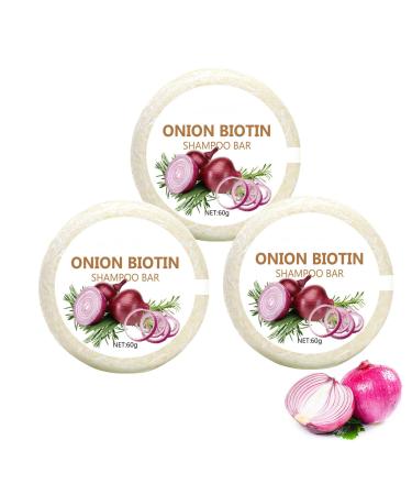 Generisch Onion Rosemary Shampoo with Onion and Biotin Deep Cleansing & Scalp Improvement Onion Rosemary Soap for Hair Growth 3 Pack