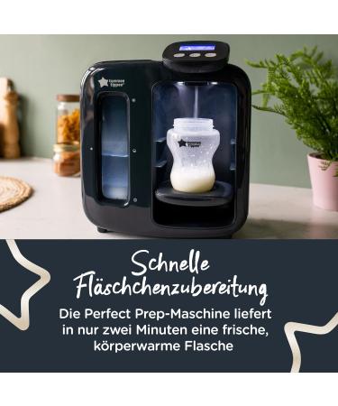 Tommee Tippee Perfect Prep - Day & Night Bottle Antibacterial Filter Digital Display | Sleep-Friendly Pacifiers - Black EU Connector - Buy Online on GoSupps.com