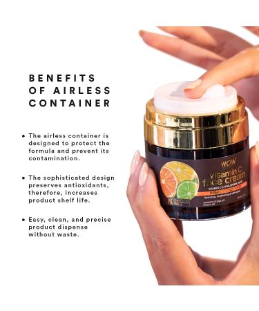 WOW Skin Science Vitamin C Moisturizer Face Cream - Anti Aging Oil-Free Lotion for Men & Women (1.69 oz) - Buy Online on GoSupps.com