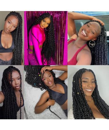 Passion Twist Hair - 7 Packs 18-Inch Water Shaft Crochet Extensions | Bohemian Style (T1B-Bug#) - Buy Online on GoSupps.com