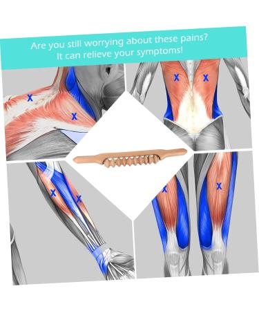 Gleavi Scratch Massagestab - Deep Tissue Massage Roller Stick for Abdominal Relief | Manual Wood Body Roller & Foot Massage Device - Buy Online on GoSupps.com