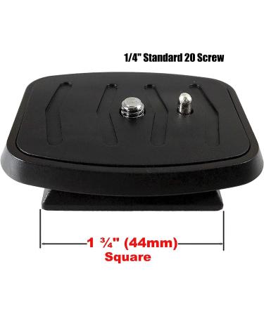 DaVoice 44mm Tripod Quick Release Plate - Replacement Camera Mount Adapter for Ambico, Targus, Velbon, Sony, Sunpak - QB-4W Compatible - Buy Online on GoSupps.com