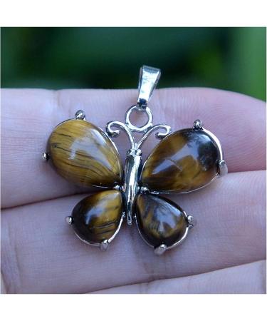 Crystal Rough Natural Quartz 1pc Butterfly Formed Pendant Amethyst Natural Crystals Tiger Eye geman Opal Stone for Women Gift Necklace Jewelry (Size : Blue Sandstone) - Buy Online on GoSupps.com