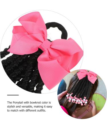 Ponytail Beads and Dreadlocks Fake Braids Color Hair Extensions for Kids Beaded Braided Braids Hair Extensions Kids Ponytail Extension Wig Women's Bow Tie Chemical Fiber Headband As Shown - Buy Online on GoSupps.com