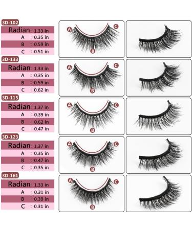 5 Pairs Boxed Magnetic Eyeliner False Eyelash Set Magnetic False Eyelash with Eyeliner with Tweezers for Easy Wear (6006) - Buy Online on GoSupps.com