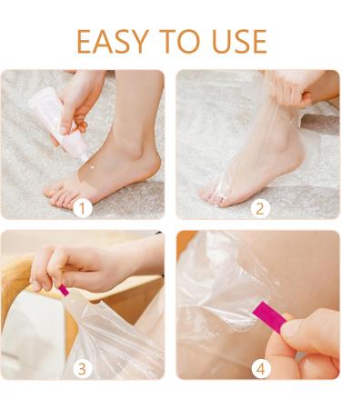 Quacc Lot de 100 couvre-pieds jetables en plastique doublure de bain en paraffine pour pieds chaussettes transparentes pour p dicure spa chaussures d'essai - Buy Online on GoSupps.com