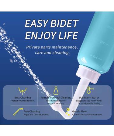 Shop 500ml Portable Peri Bottle for Postpartum Care | Travel Bidet for Women & Babies - Blue - Buy Online on GoSupps.com