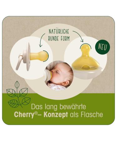 Nip Bottle Sucker Cherry-Shaped | Green Wide Neck | Nature Latex Anti-Colic | Suction Size S | 1 Piece - Buy Online on GoSupps.com