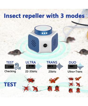 Ultrasonic Mice Repellent Plug-in for Indoor Rodent Control - Rat & Squirrel Deterrent for Home, Attic, Garage, RV - White - Buy Online on GoSupps.com