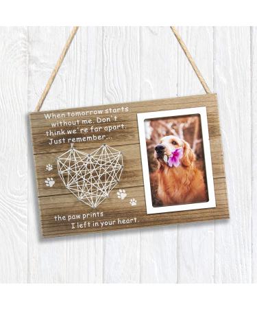 Vilight Dog and Cat Memorial Picture Frame - Paw Prints Sympathy Gift for Pet Loss - 4x6 Photo - Buy Online on GoSupps.com