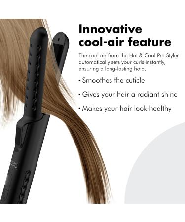 2-in-1 Hot & Cool Pro Styler: Ceramic Curling Iron for Long-Lasting Defined Curls - Adjustable Temperature & Automatic Shut-Off - Buy Online on GoSupps.com