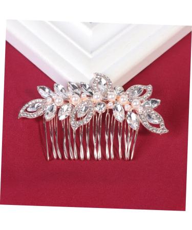 FRCOLOR 1PC Pearl Hair Comb Hair Comb pin women crystal Hair Comb Clips Wedding Headpieces bling hair Tiara diamond Hair Comb bridal headpiece Wedding Hair Comb fine bride hair accessories - Buy Online on GoSupps.com