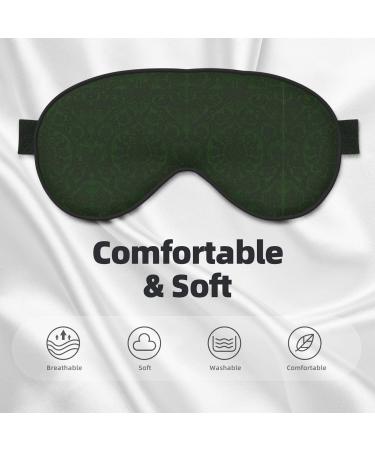 Buy SSIMOO Hunter Green Floral Petals Pattern Sleep Mask - Adjustable Breathable & Fashionable Eye Mask for Comfortable Sleep - International Shipping Available - Buy Online on GoSupps.com