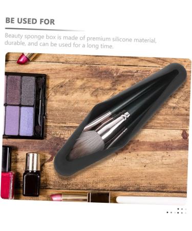 Gogogmee 1set Powder Puff Storage Box Miss Beauty Egg Small Black 20X4.8CM - Buy Online on GoSupps.com