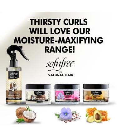 Sofn Free Curl Elongating Gel with Flaxseed Oil & Rosewater - Moisturizing Natural Curl & Wave Treatment - 11 Fl Oz - Buy Online on GoSupps.com