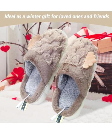 YanMucy USB Heater Slippers - Unisex Plush Foot Warmers for Men & Women | Electrically Heated Cozy Slippers | 290cm Coffee - Buy Online on GoSupps.com