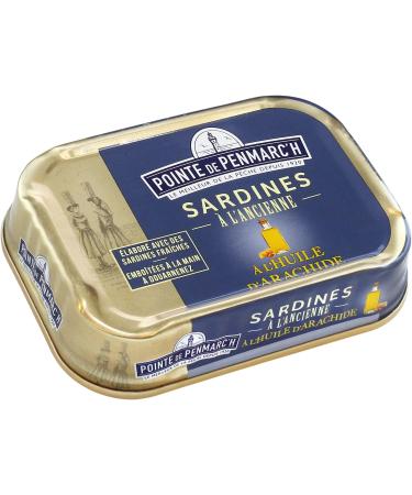 Old-style sardines in peanut oil Pack of 6 cans of 115g Pointe de Penmarc'h Delivery in 2 to 3 working days from Brittany - Buy Online on GoSupps.com