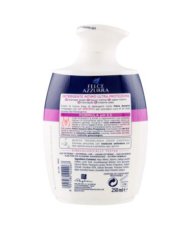 Felce Azzurra Ultra-Protective Intimate Cleanser - pH 3.5 250ml - Best for Menstrual Cycle - International Shipping Available - Buy Online on GoSupps.com
