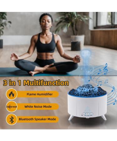 McBazel Volcano Flame Humidifier with Bluetooth Speaker - 350ml 3-Speed Timer Auto Shutdown Color Change & Remote Control | Shop Internationally - Buy Online on GoSupps.com