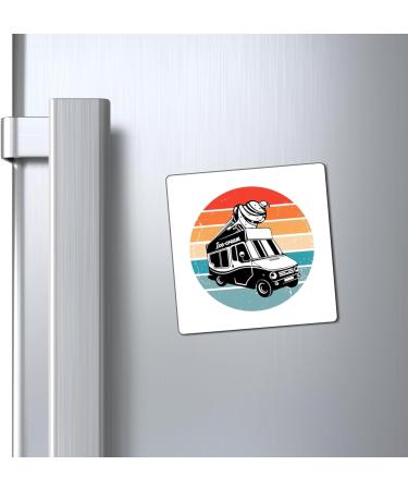 Hilarious Old-Fashioned Nostalgic Automobiling Sweets Van Humorous Soft-Serve Commercial Truck Enthusiast Magnets 4" 4" - Buy Online on GoSupps.com