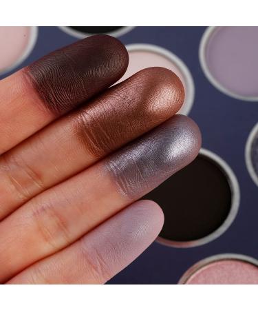 DE'LANCI Smokey Grey & Goth Black Eyeshadow Palette - Pigmented Matte & Shimmer Shades - Long-Lasting Neutral & Dark Makeup Palette - Cruelty Free - Buy Online on GoSupps.com