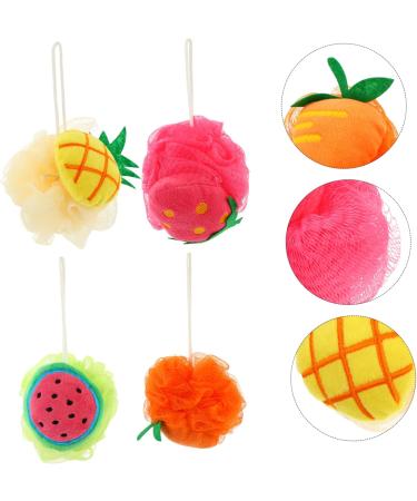 Buy Housoutil 8 Pcs Fruit Shape Bath Sponge Set - Exfoliating Loofah & Cartoon Bath Toys for Kids | International Shipping Available - Buy Online on GoSupps.com