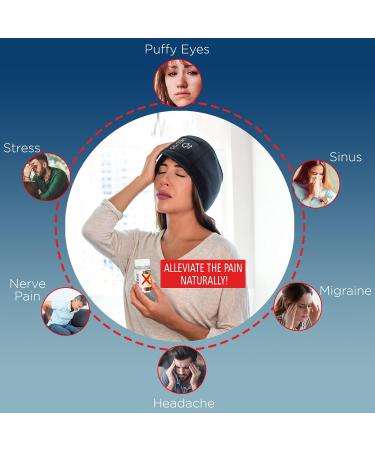 Headache Relief Wrap Hat - Hot & Cold Gel Ice Pack Therapy - Buy Online on GoSupps.com