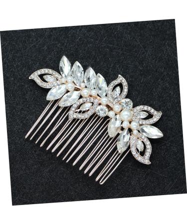 DOITOOL Goody Hair Womens Hair Accessories Pearl Hair Accessories Rhinestone Hair Accessories Gold Tiara Rhinestone Headpiece Bridal Headpieces for Wedding Gold Hair Clips Alloy Comb Bride - Buy Online on GoSupps.com