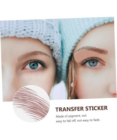 WOFASHPURET 18 Sheets Imitation Eco Eyebrow Sticker Makeup Caboodle Fake Eyebrows Decal Brown Transfer Stickers 21.5X14.5cmx2pcs Brownx2pcs - Buy Online on GoSupps.com