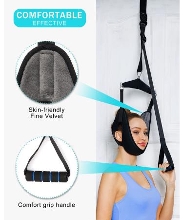 Cervical Neck Traction Device Over Door for Home Use - Portable Neck Stretcher Hammock for Neck Pain Relief and Decompression | Physical Therapy Aid - Buy Online on GoSupps.com