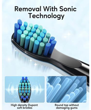 Dnsly Electric Toothbrush Heads 7 Pack Compatible with Fairywill FW-507/508/551/917/959 & ATMOKO HP126A - Black - Buy Online on GoSupps.com