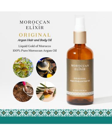 Moroccan Elixir ORIGINAL Pure Argan Oil (3.7oz) 3.7 Fl Oz (Pack of 1) - Buy Online on GoSupps.com