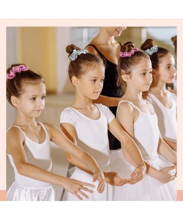 20 Pieces Girls Dance Hair Scrunchies - Ballet Pattern White Pink Hair Ties for Gymnastics & Dance Accessories - Buy Online on GoSupps.com